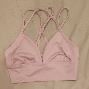 Women's Pink Strappy Sports Bra
